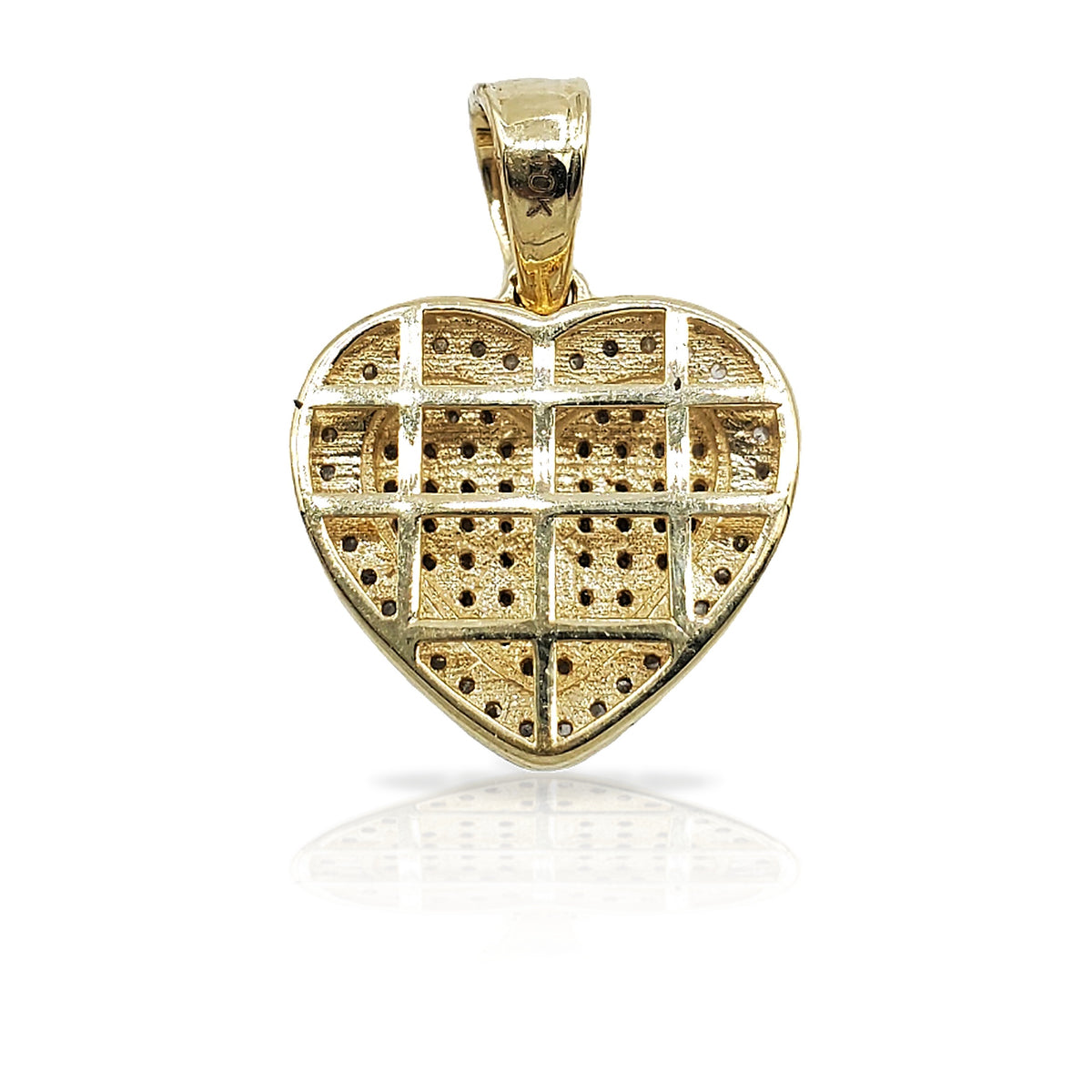 10K Gold Diamond Heart Pendant