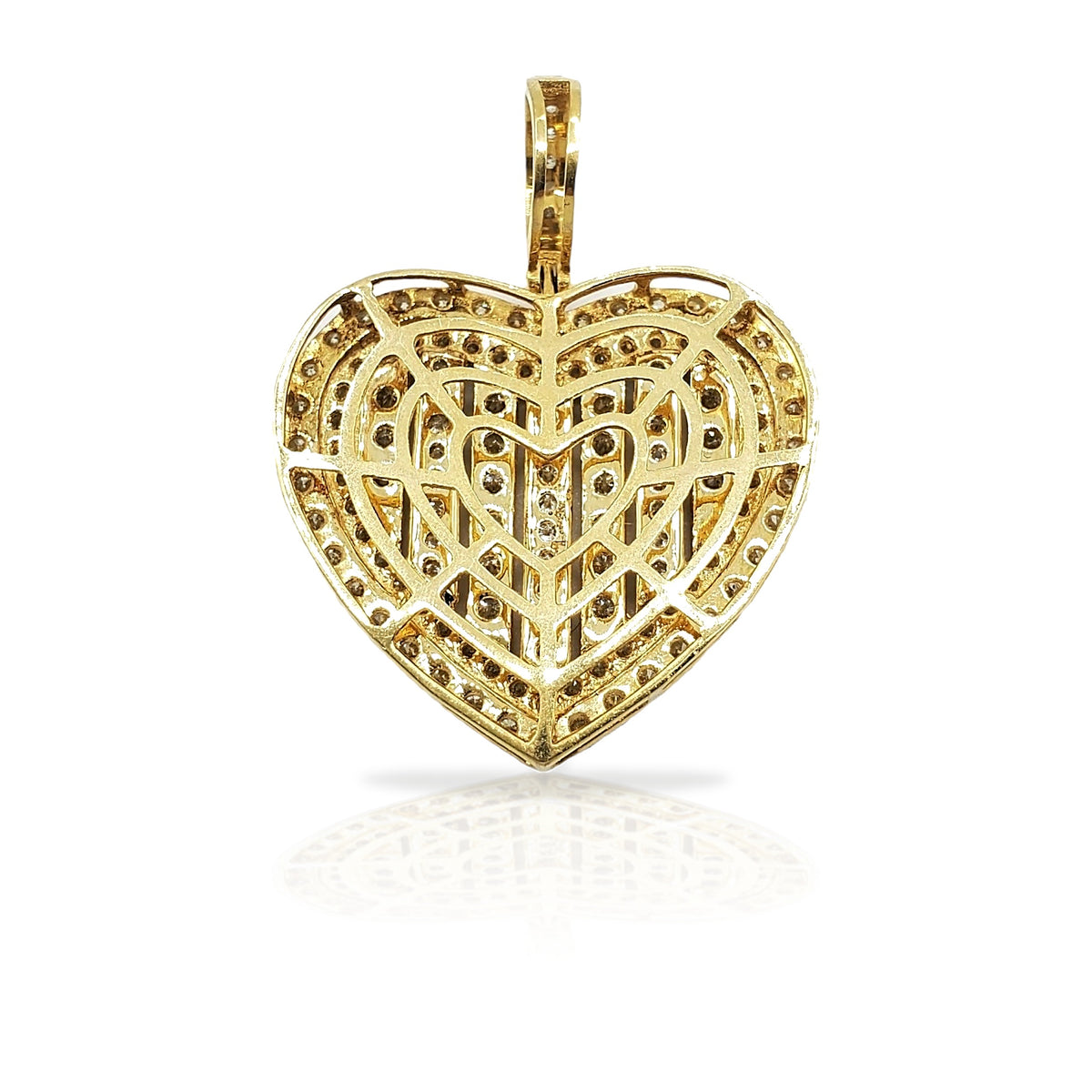 10K Gold Diamond Heart Pendant