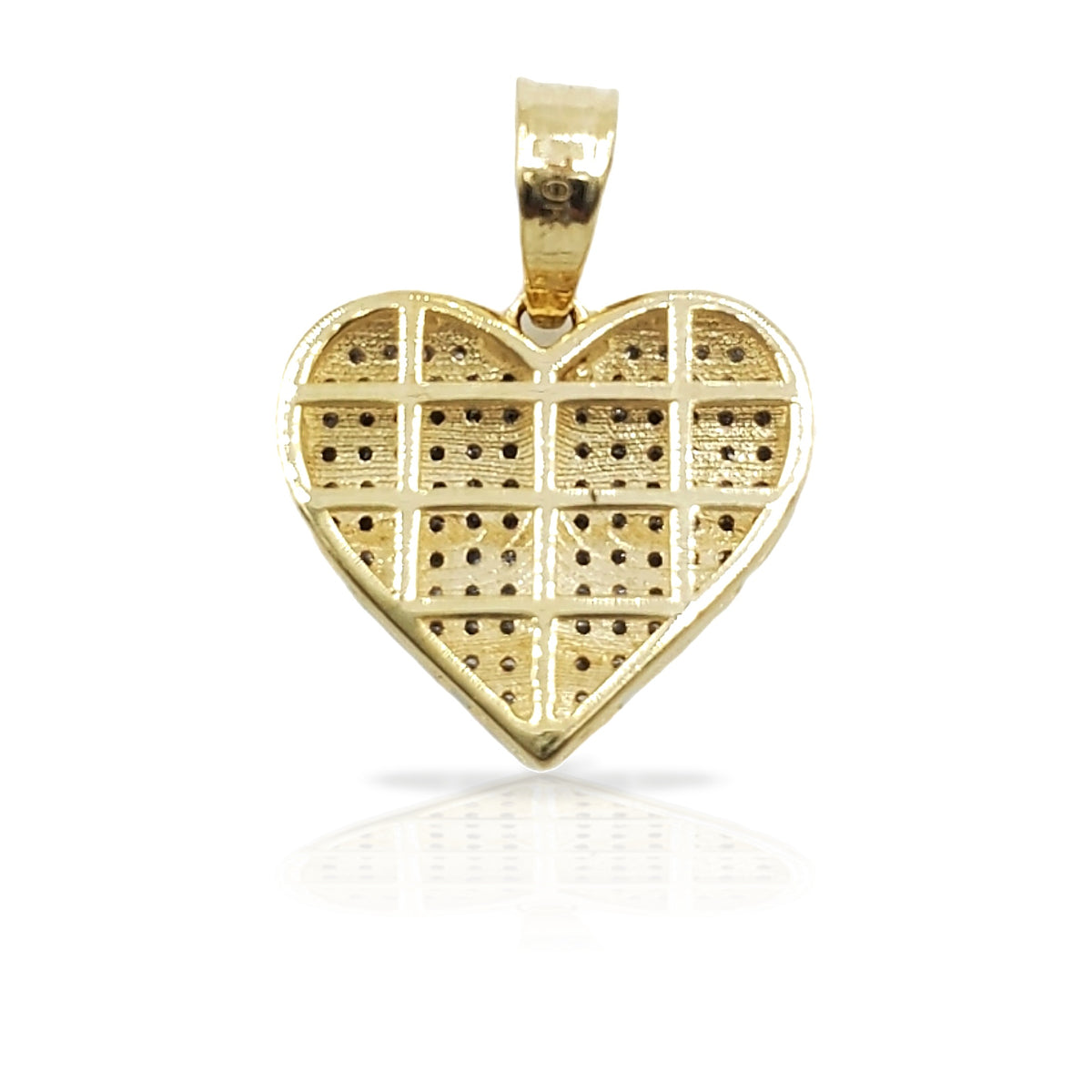 10K Gold Diamond Heart Pendant
