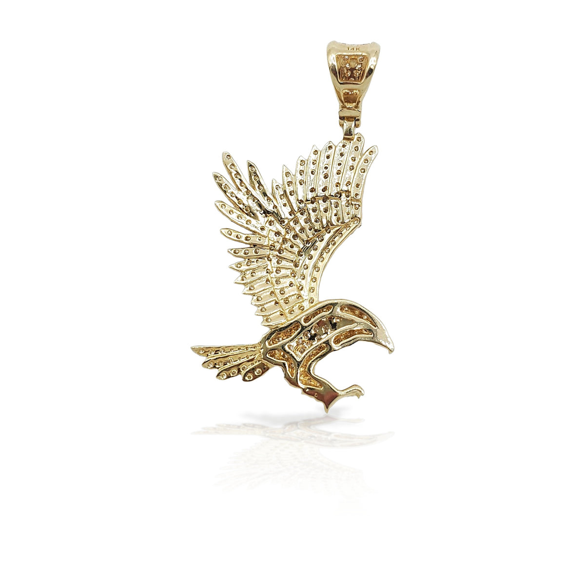 14K Diamond Eagle With 1.75 Carats Of Diamonds