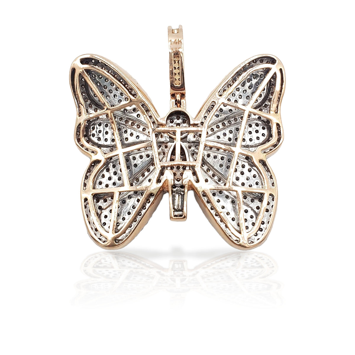14K Diamond Butterfly With 2.55 Carats Of Diamonds