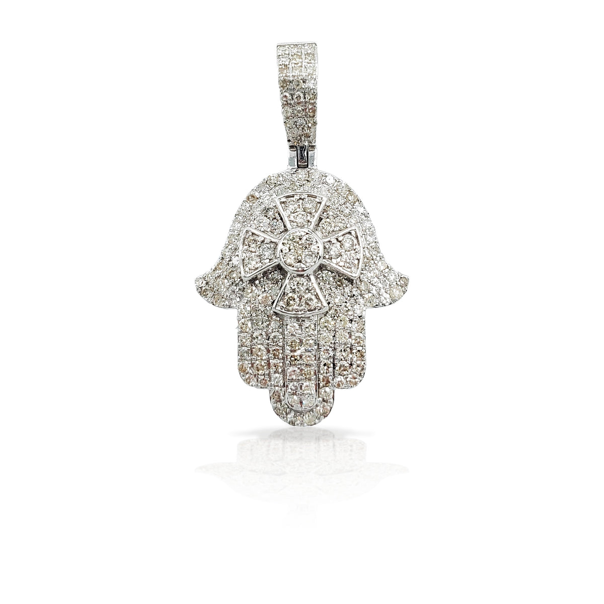 14K Diamond Hamsa With 1.20 Carats Of Diamonds