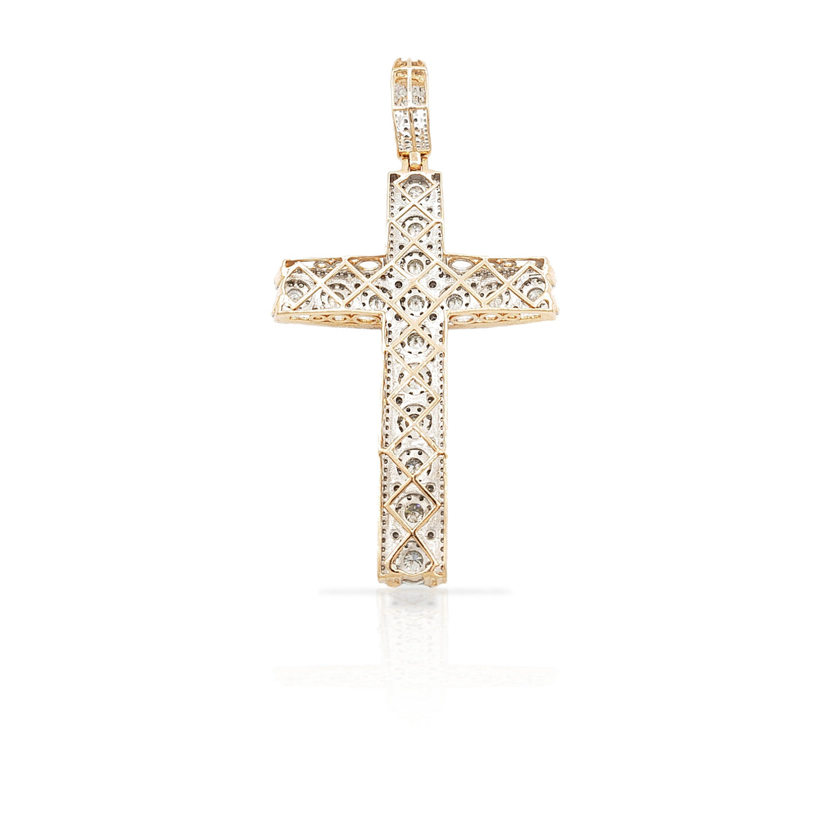 14K Diamond Cross With 2.94 Carats Of Diamonds
