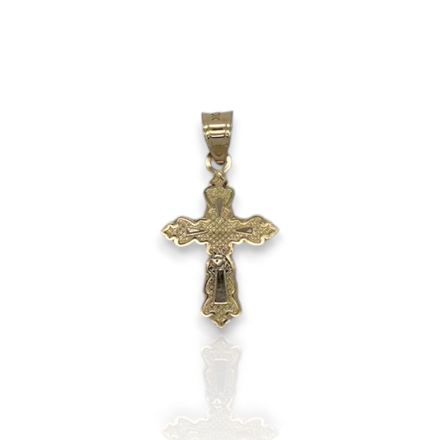 Jesus Cross Pendant - 10k Yellow Gold