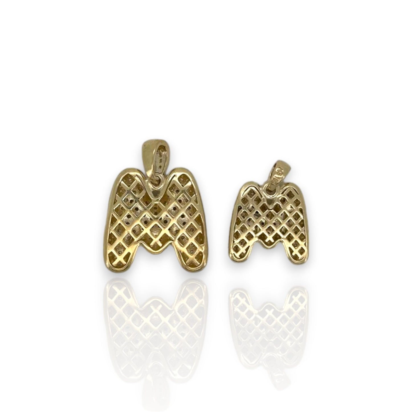 Initial Cz Pendant - 10K Yellow Gold