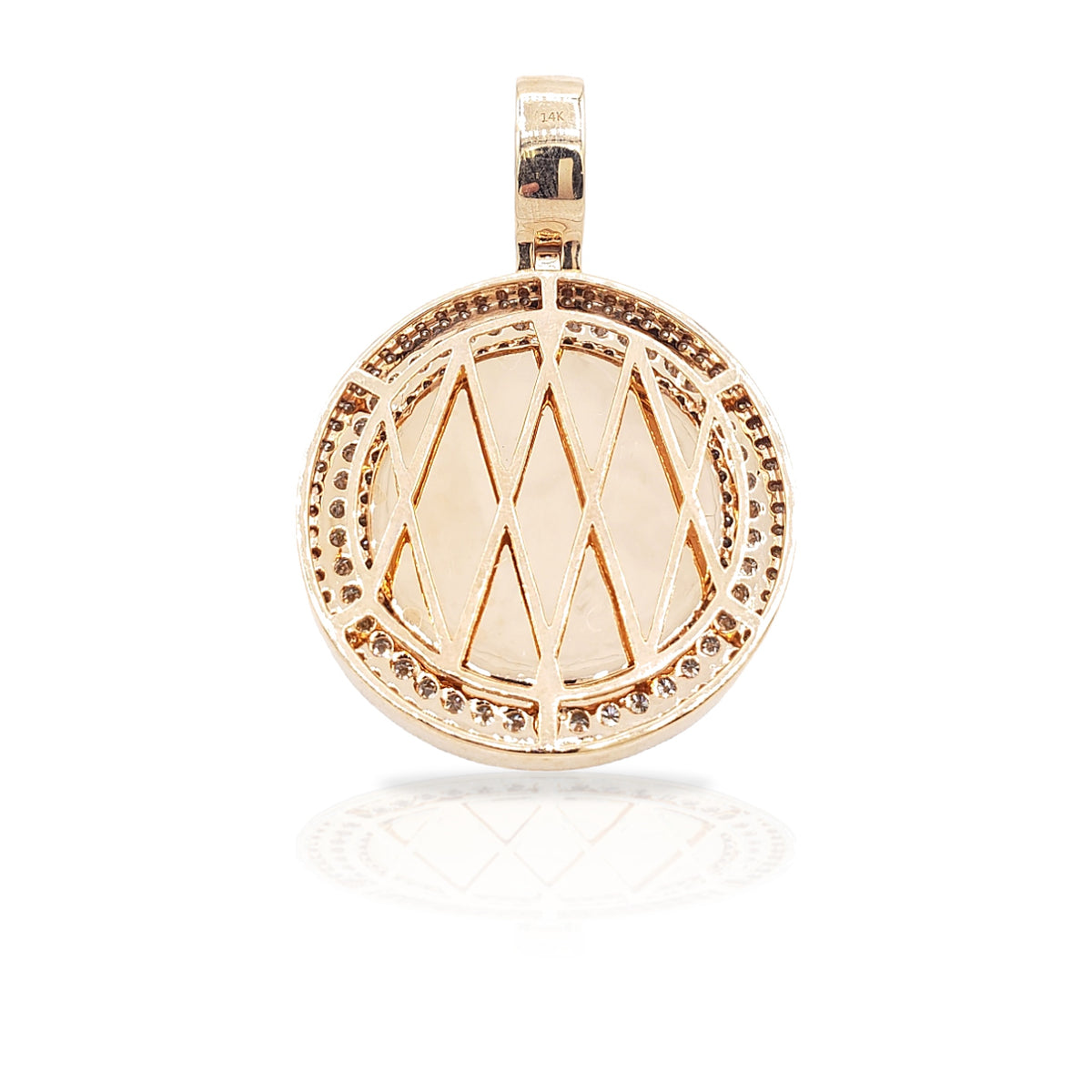 14K Three Row Diamond Picture Pendant With 2.75 Carats Of Diamonds