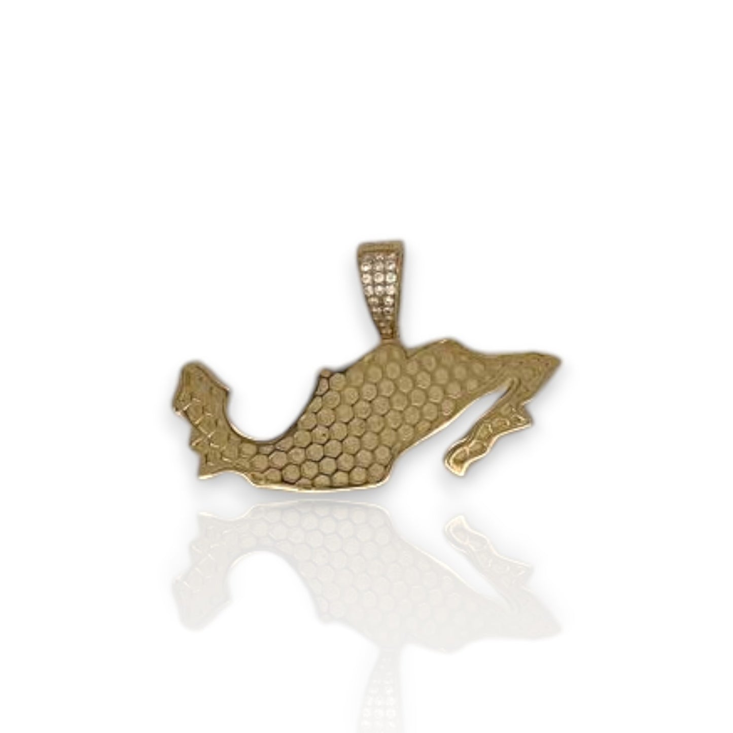 Mexico Cz Pendant - 14K Yellow Gold