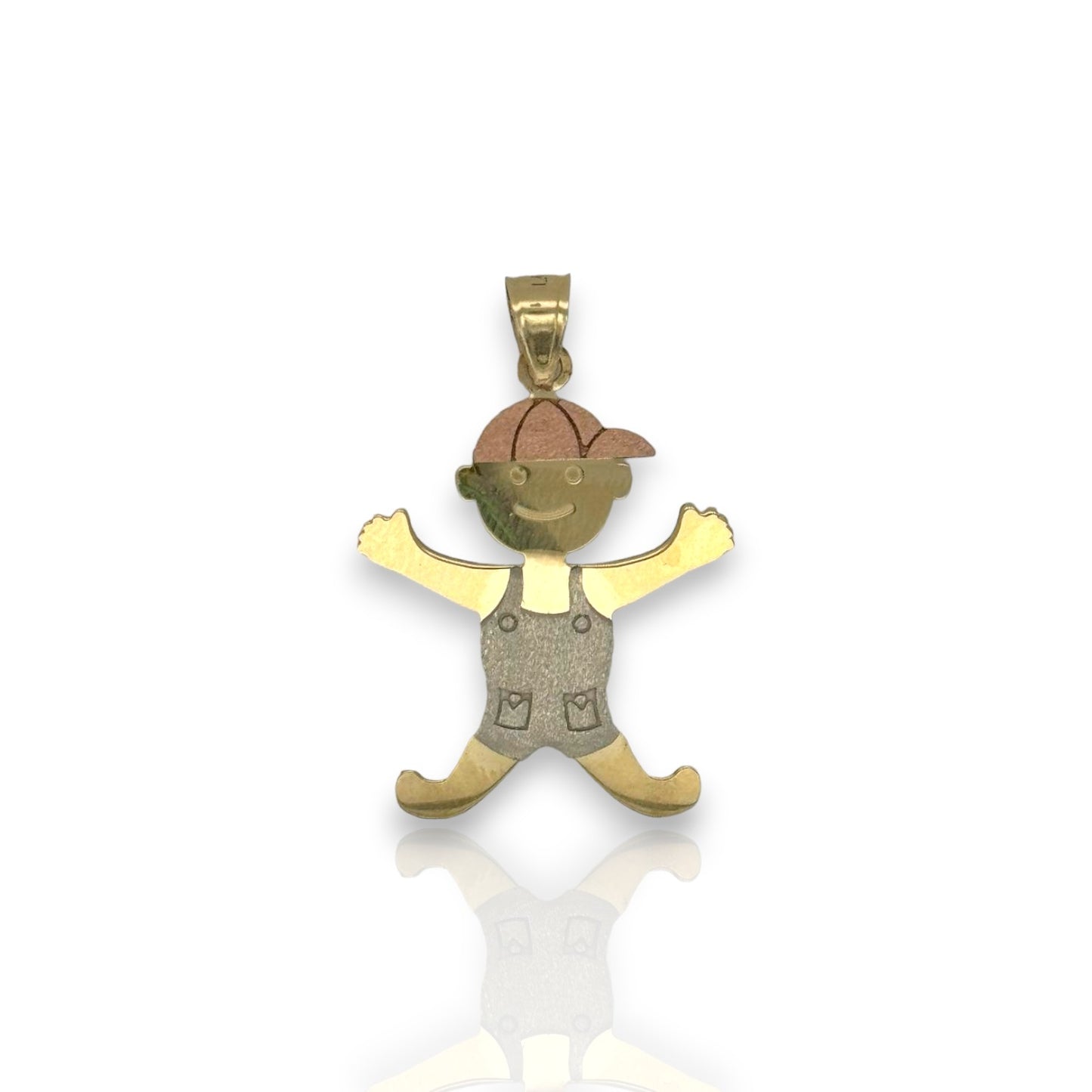 Little Boy Pendant - 10K Yellow Gold