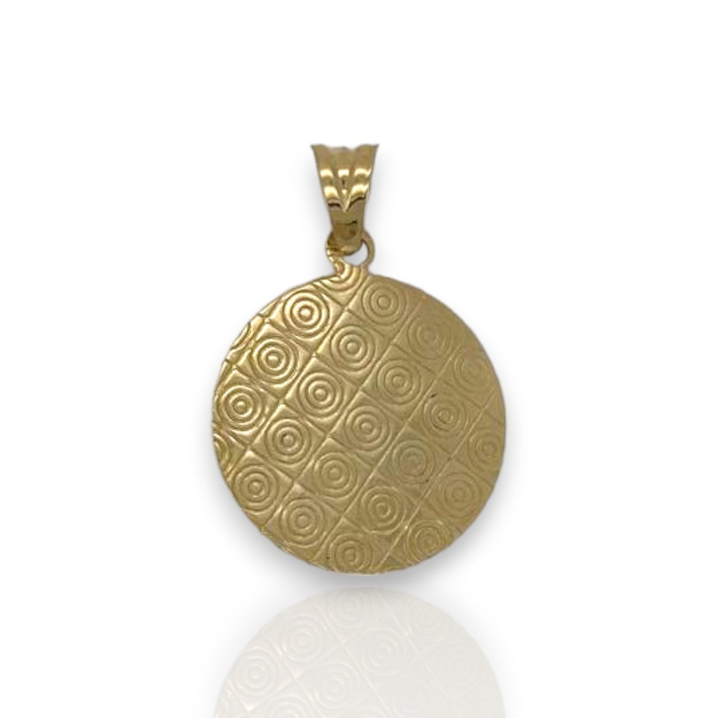 Colgante con medallón de dos tonos de la diosa hawaiana del mar - Oro amarillo de 14 k