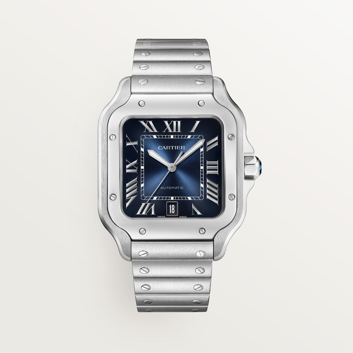 Cartier Santos de Cartier WSSA0071 - Large model Steel, Graduated blue Dial, Steel bracelet