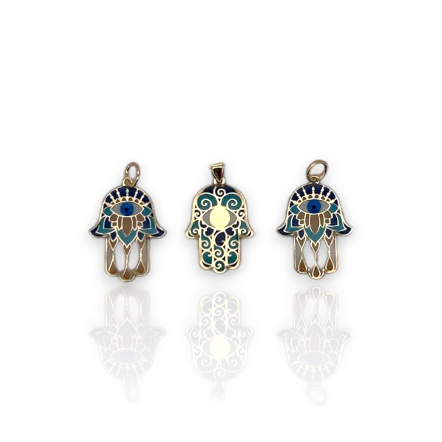 Hamsa 3 Styles - 14K Yellow Gold