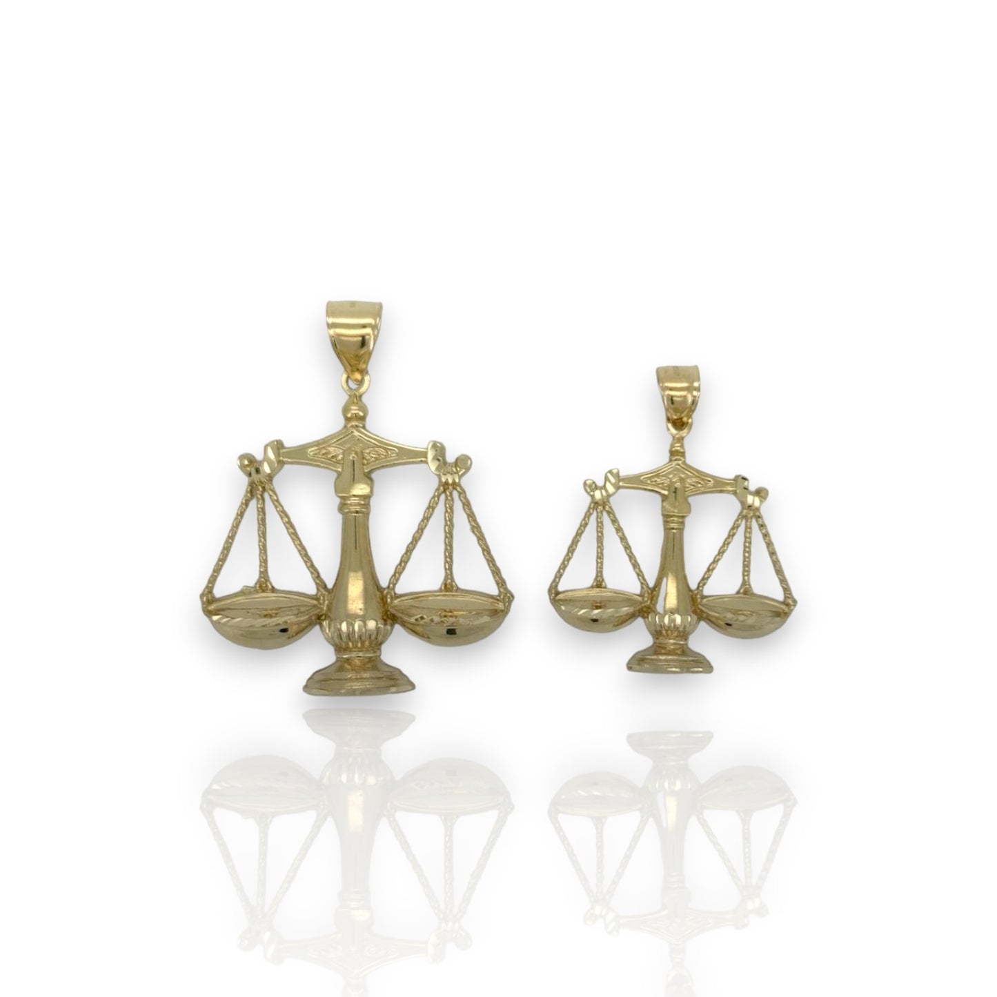 Scales Of Justice Pendant - 10K Yellow Gold