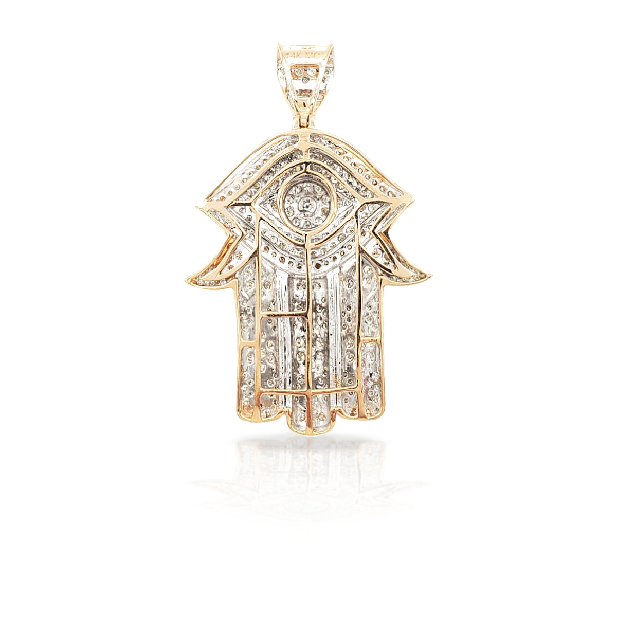 14K Diamond Hamsa With 2.30 Carats Of Diamonds