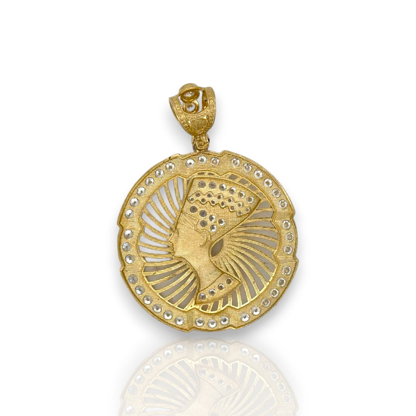 Colgante egipcio "Nefertiti" - Oro amarillo de 14 quilates