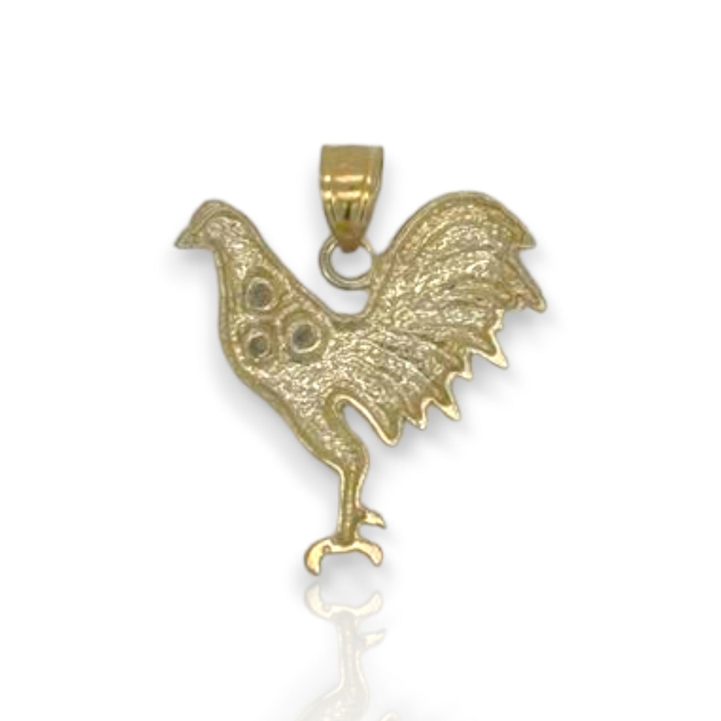 Chicken Cz Pendant - 10K Yellow Gold