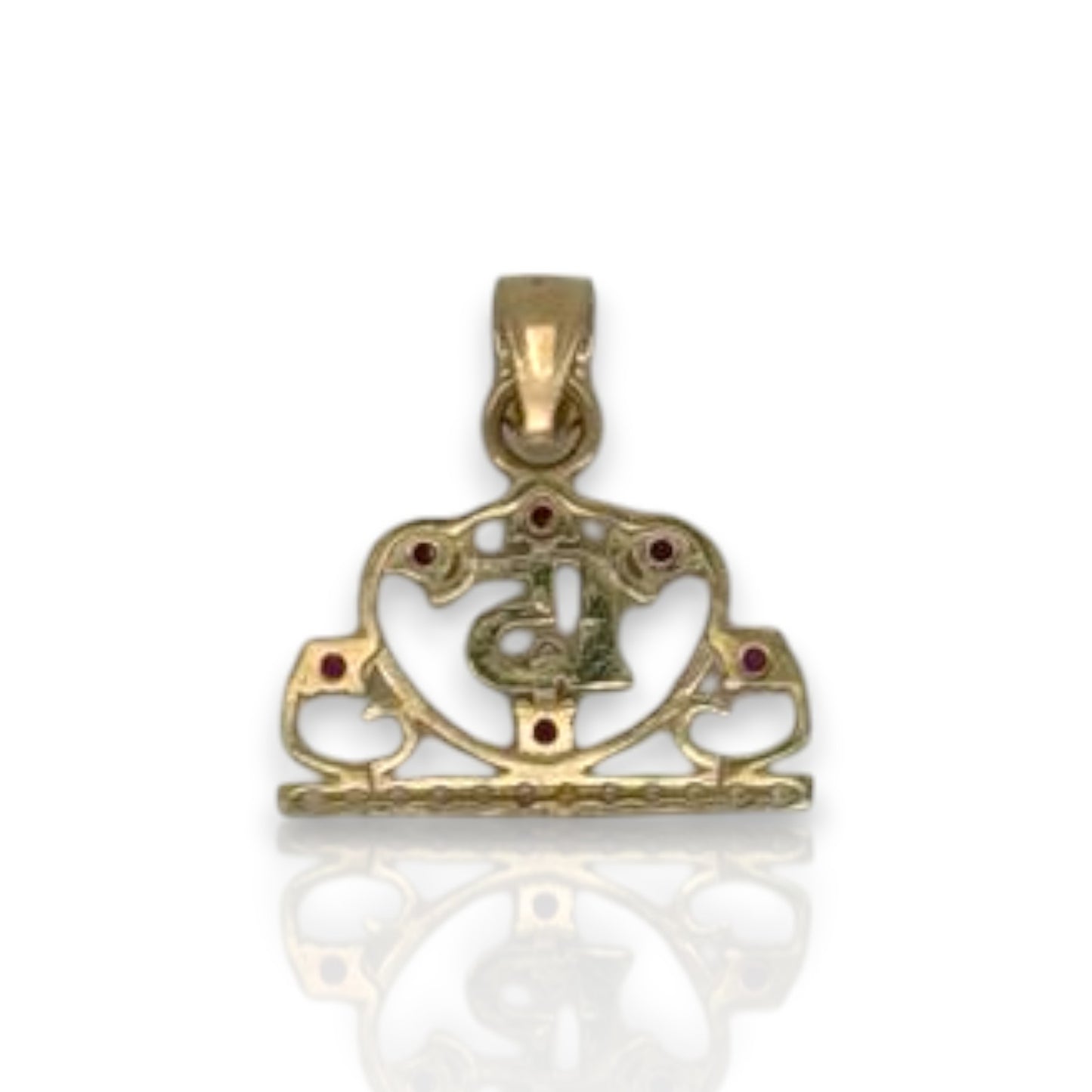 Quinceanera Cz Pendant - 14K Yellow Gold