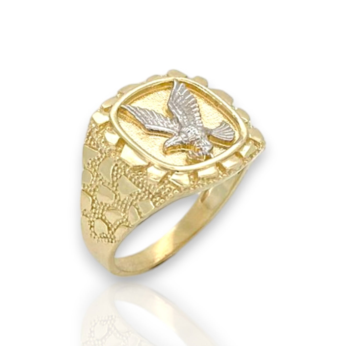 Eagle Nugget Ring - 10k Yellow Gold