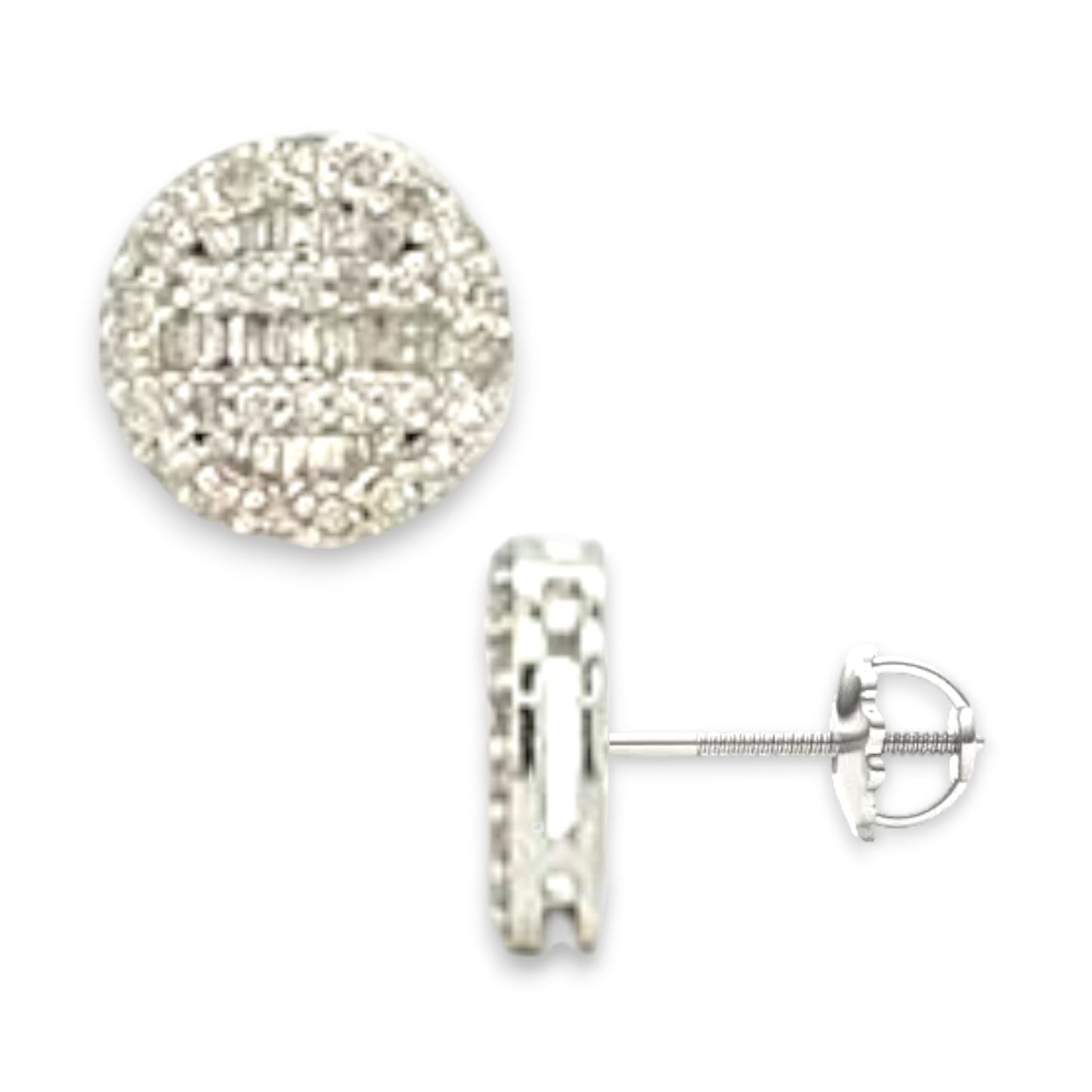 0.50Ct Diamond Round Earring - 14K White Gold