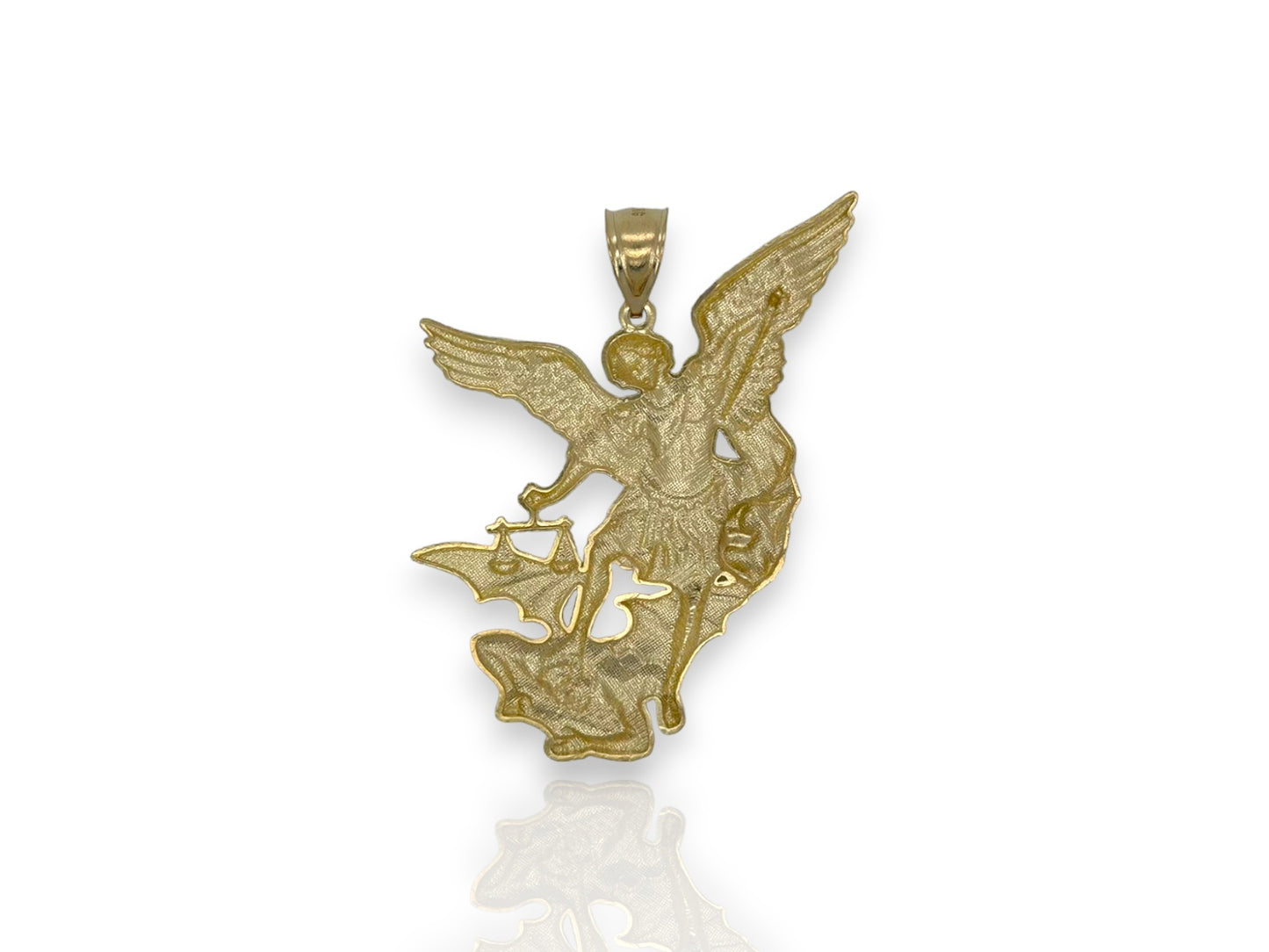 Angel vs Demon "St Michael" Pendant - 10k Yellow Gold