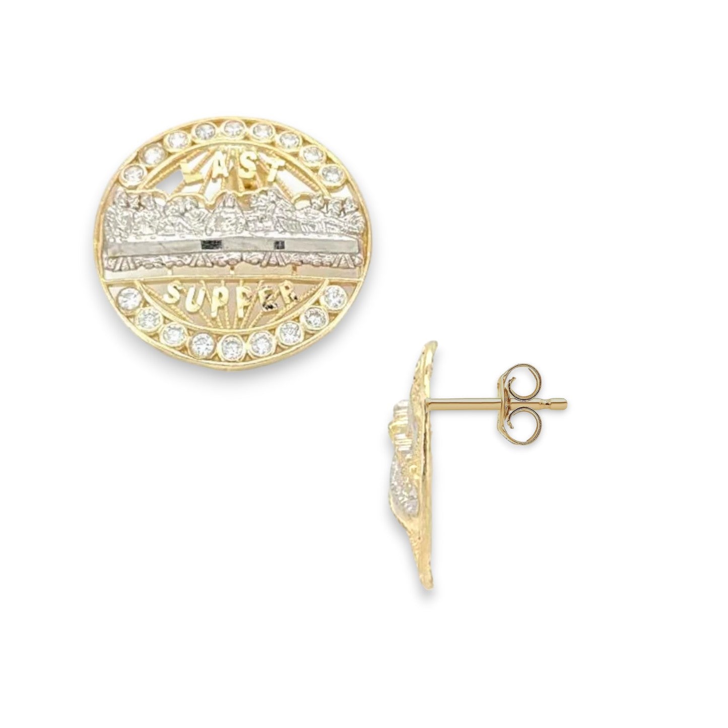 Last Supper Zc Earrings - 10k Yellow Gold