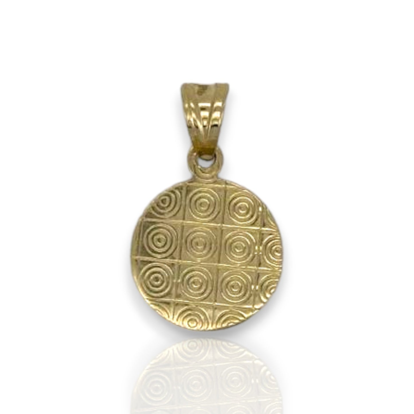 Jesus Two Tone Medallion Pendant - 14k Yellow Gold