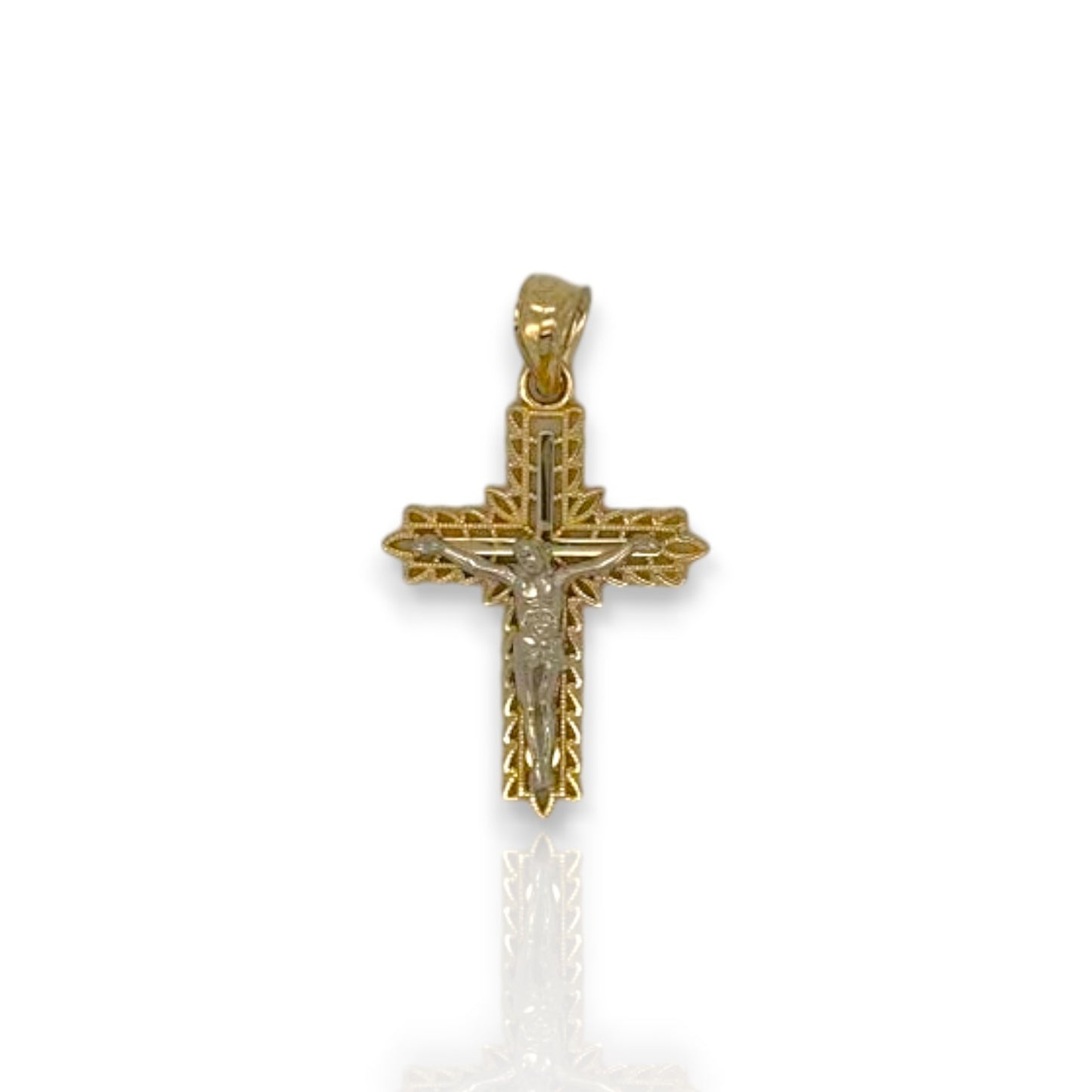 Jesus Cross Pendant - 10k Yellow Gold