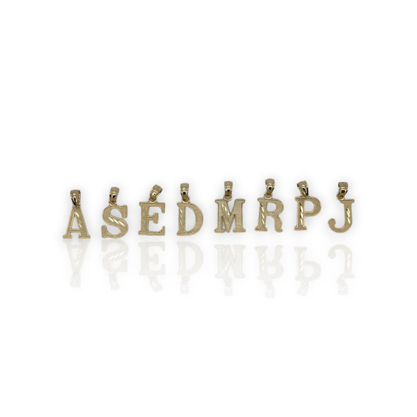 Initial Pendant CZ - 10K Yellow Gold