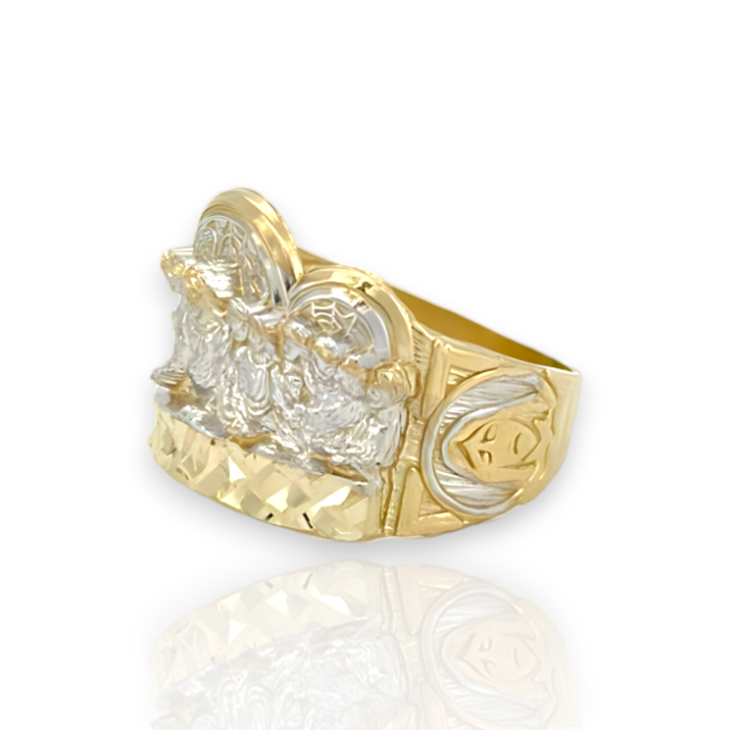 Last Supper Two Tone Ring - 10K Yellow Gold