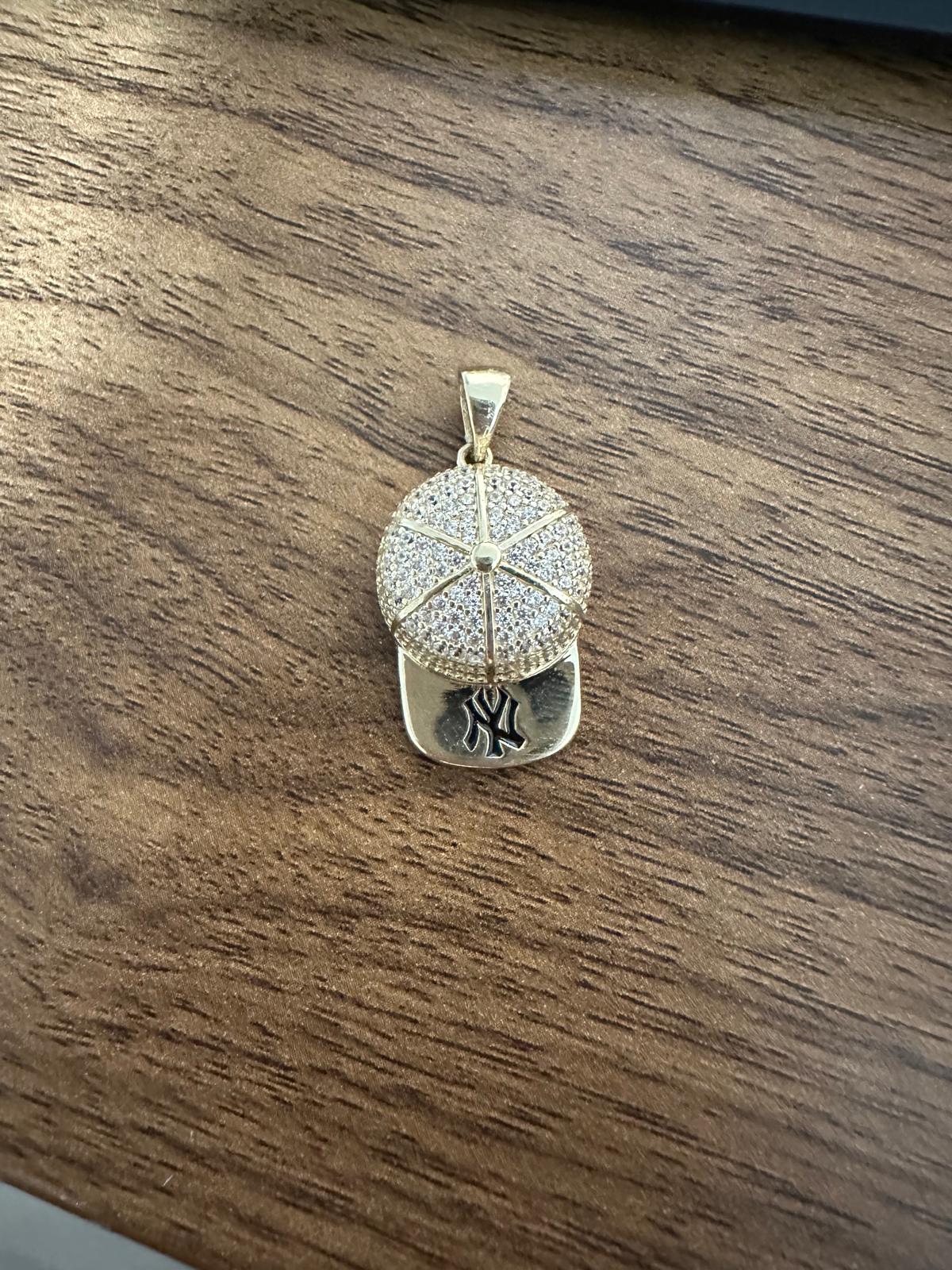 14K Yellow Gold - Cap Cubic Zirconia Pendant