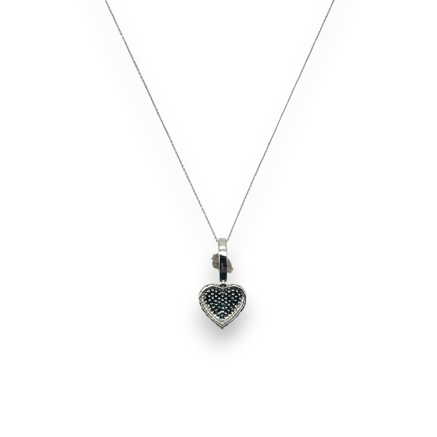 Heart Diamond Pendant With Cable Chain - 14K White Gold (Copy)