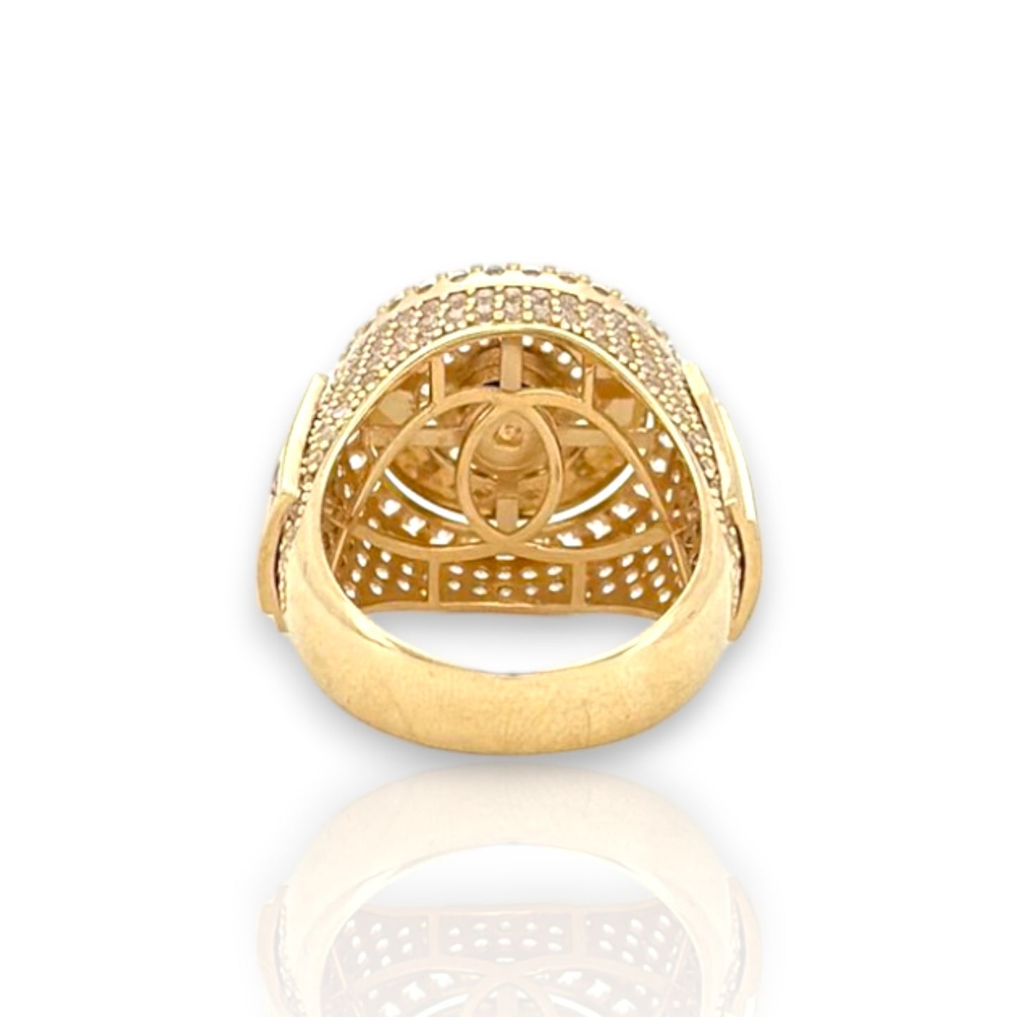 Casino CZ Ring - 14K Yellow Gold