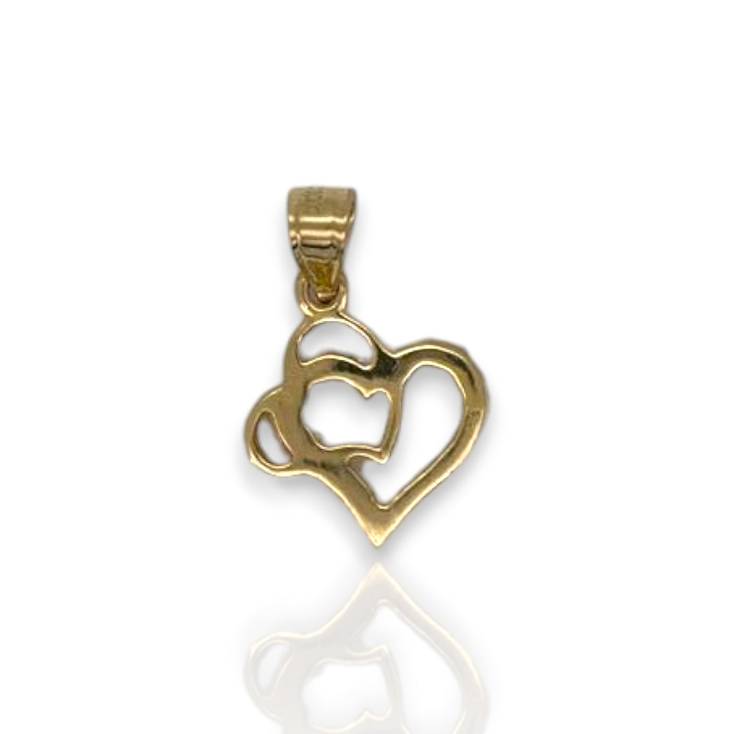Heart Cz Pendant - 10K Yellow Gold