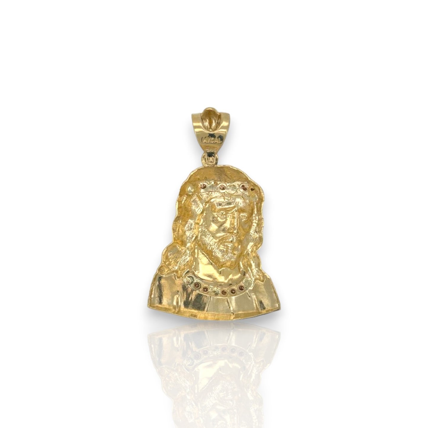 Colgante con medallón de Jesús - Oro amarillo de 14 k
