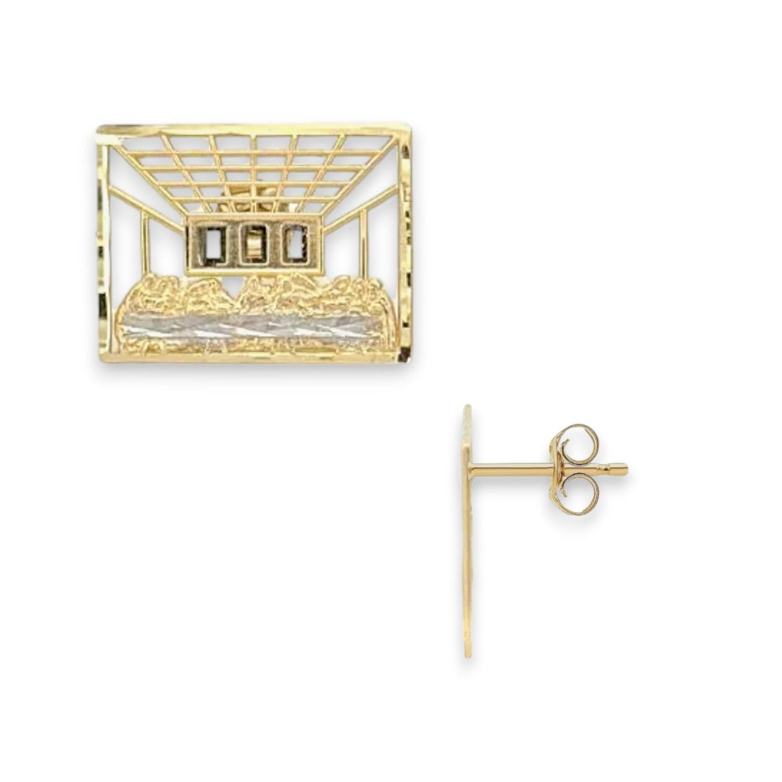 Last Supper Earrings - 10k Yellow Gold