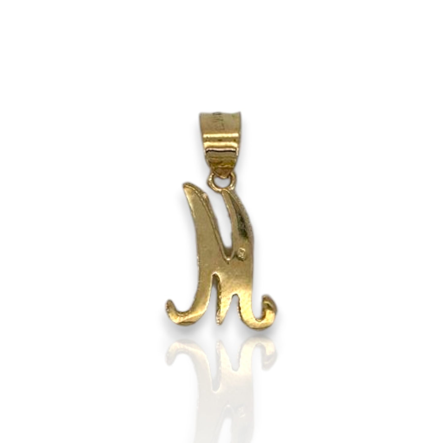 Initial Cz Pendant - 10K Yellow Gold