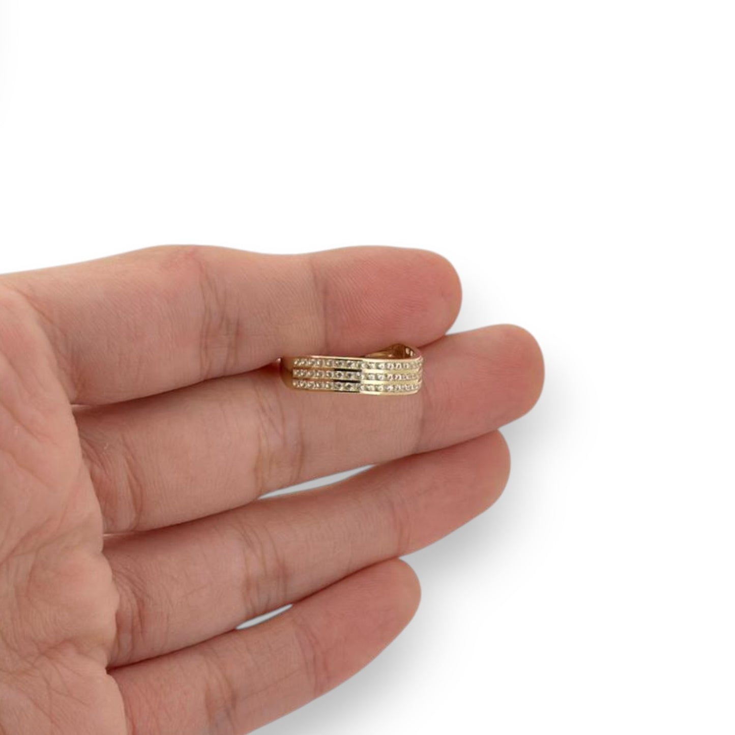 Round Ring CZ - 10K Yellow Gold