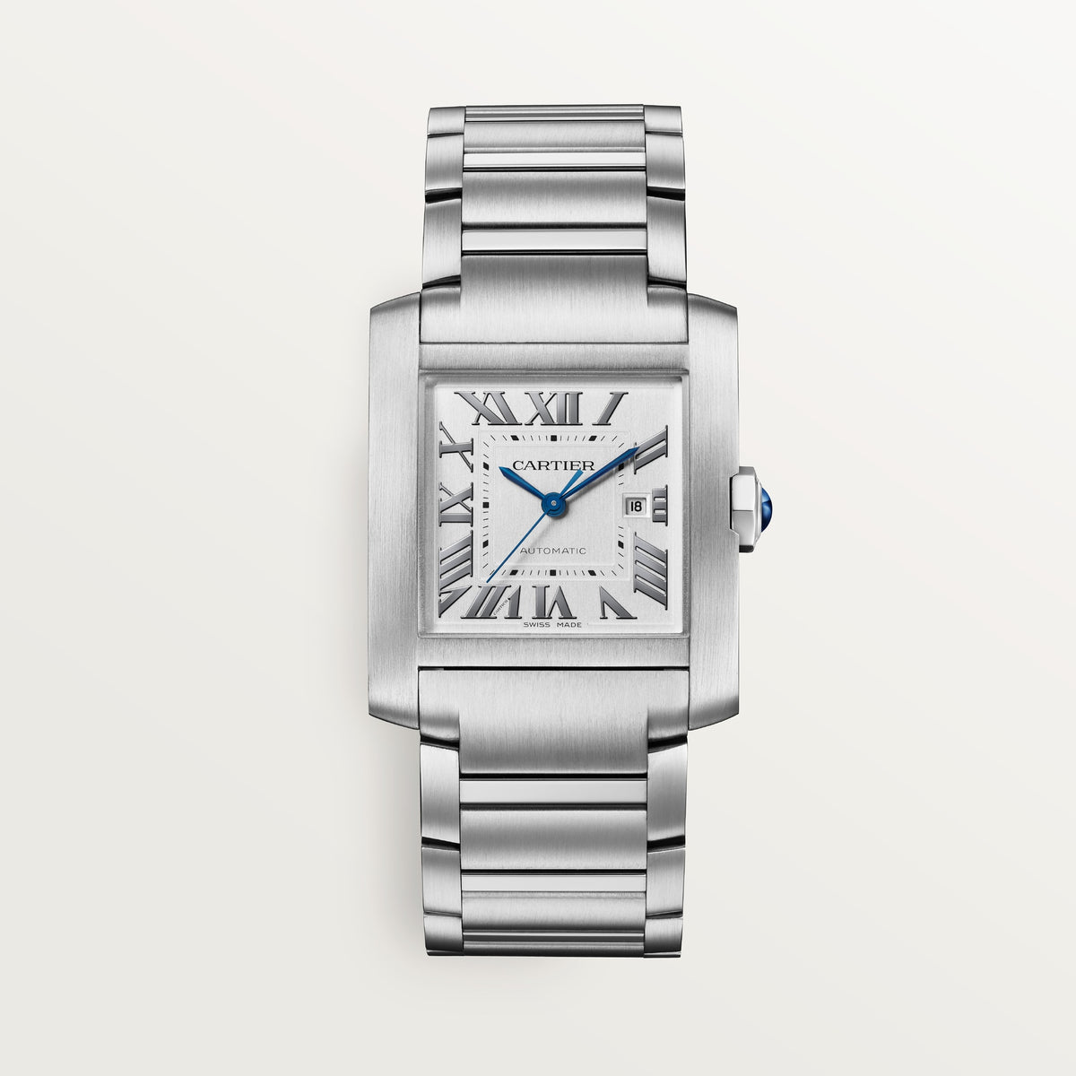 Cartier Tank Française WSTA0067 - Large model Steel, Silvered Dial, Steel bracelet