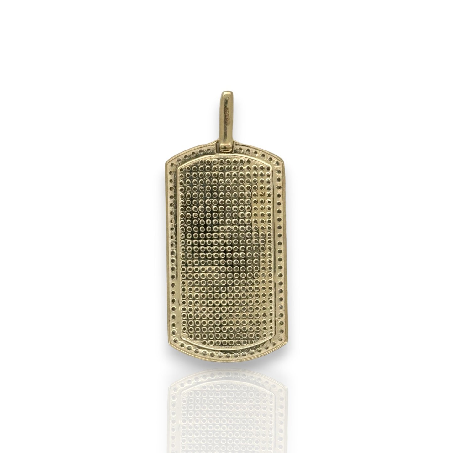 Dog Tag Pendant - 10K Yellow Gold