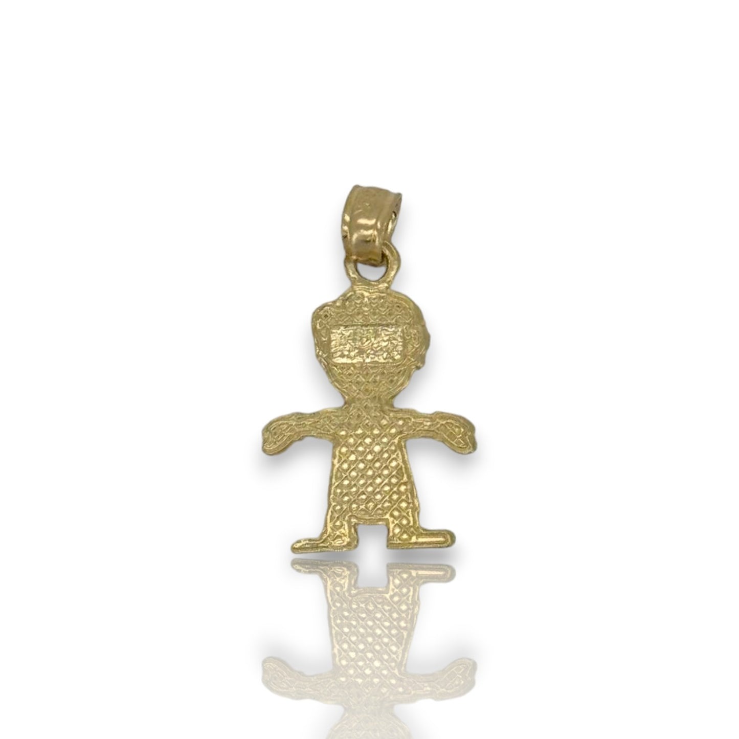 Little Boy Pendant - 10K Yellow Gold