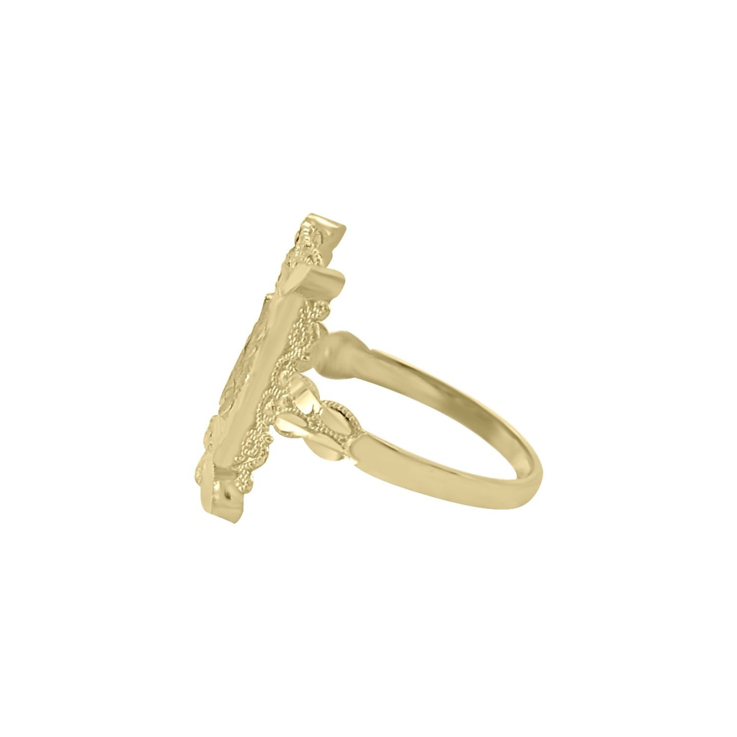 Initials Ring - 10K Yellow Gold