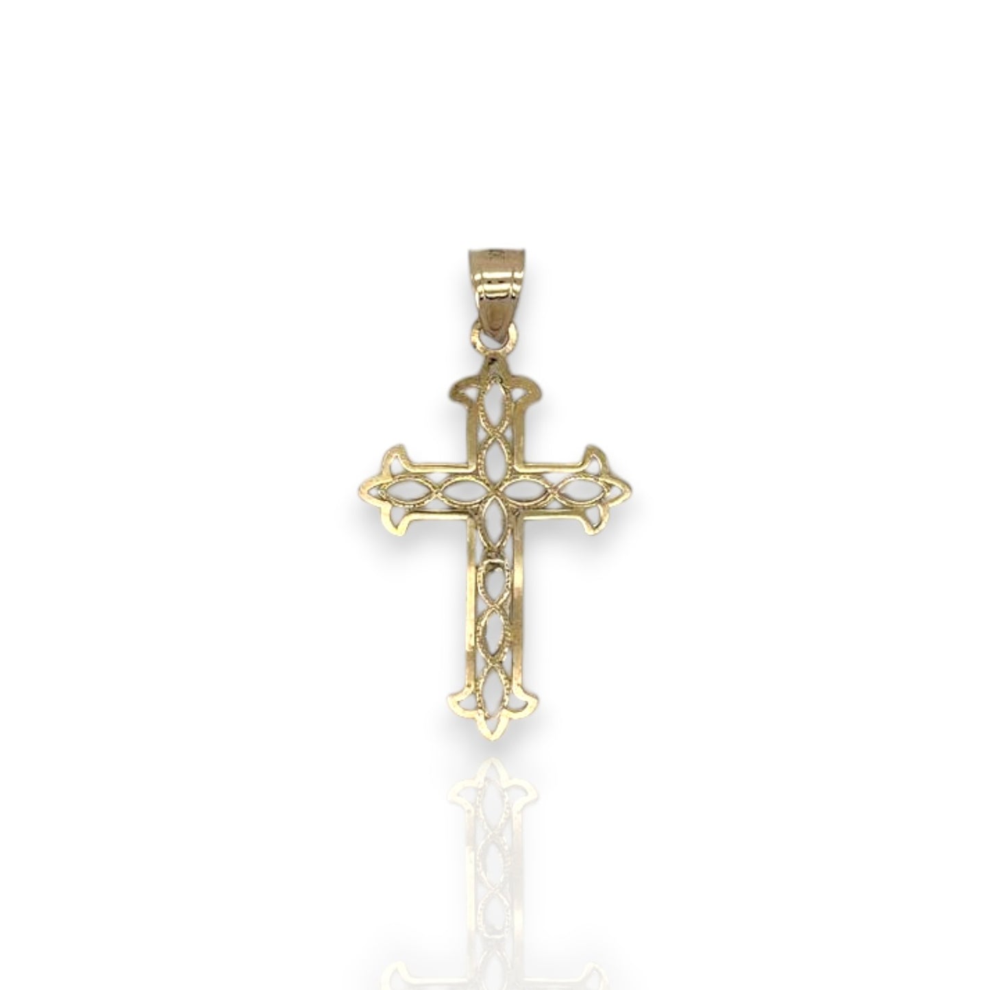 Jesus Cross Pendant - 10k Yellow Gold