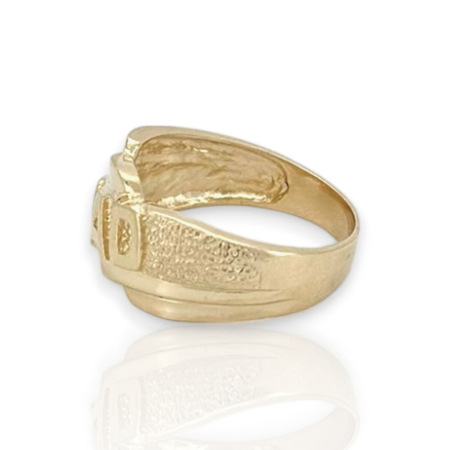 Anillo de sello "PAPÁ" para hombre - Oro amarillo de 10 k