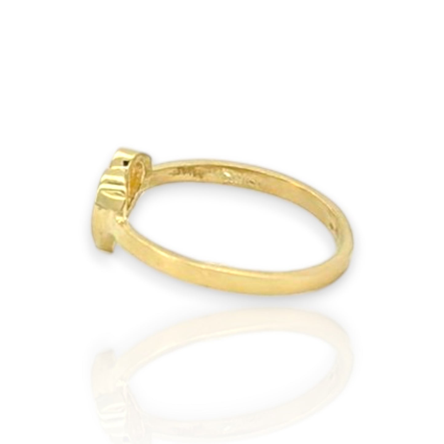 Anillo con circonita cúbica - Oro amarillo de 10 quilates