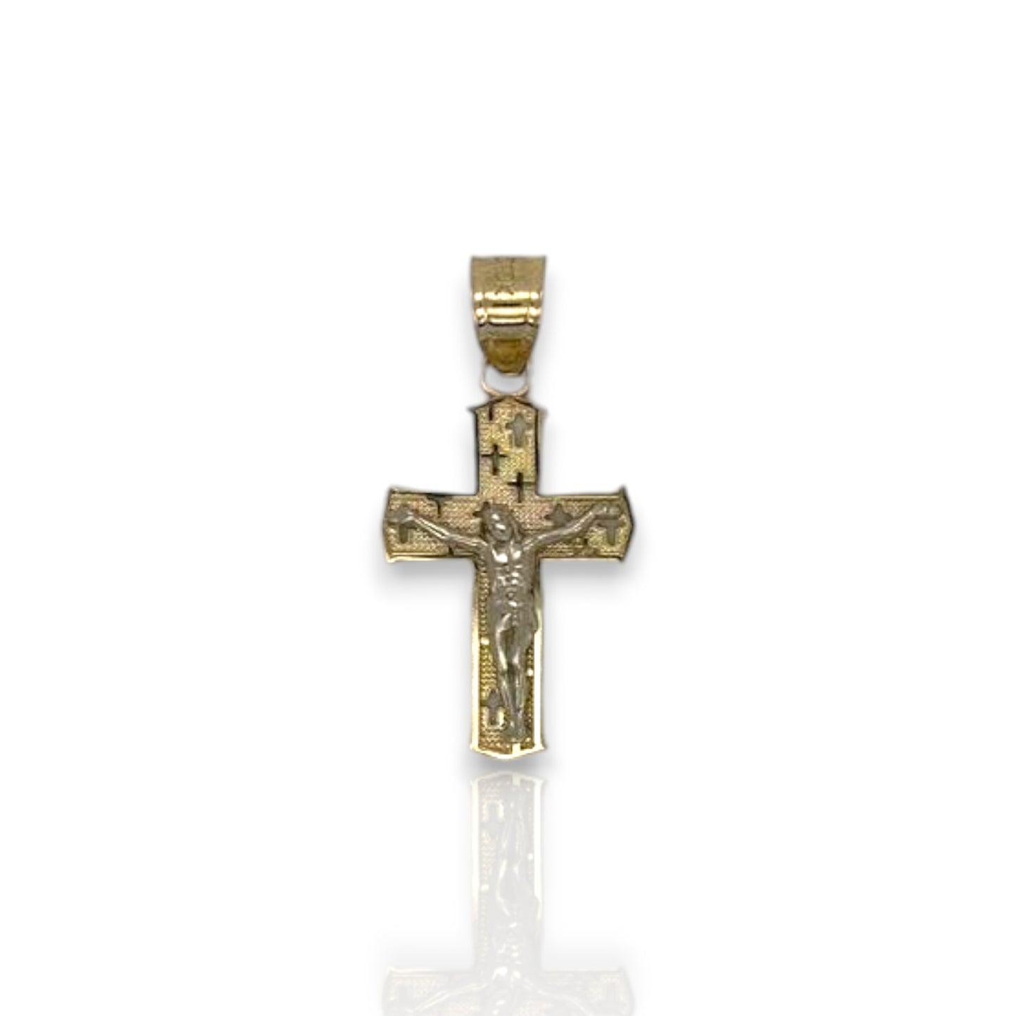 Jesus Cross Pendant - 10k Yellow Gold