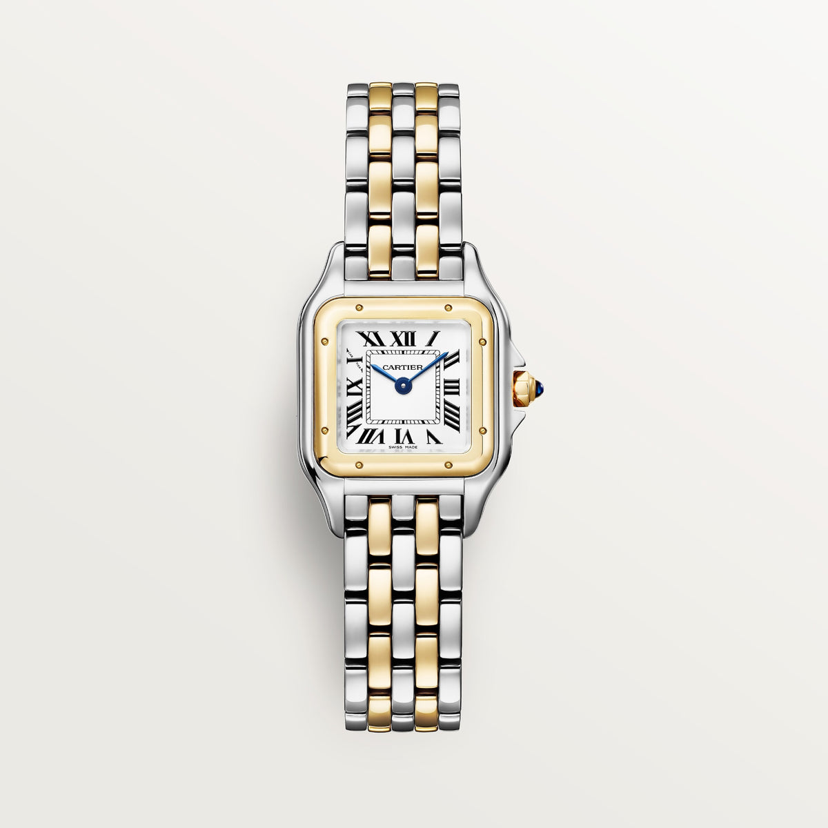 Cartier Panthère de Cartier W2PN0018 - Small model Yellow gold and steel, Silvered Dial, Yellow gold and steel bracelet