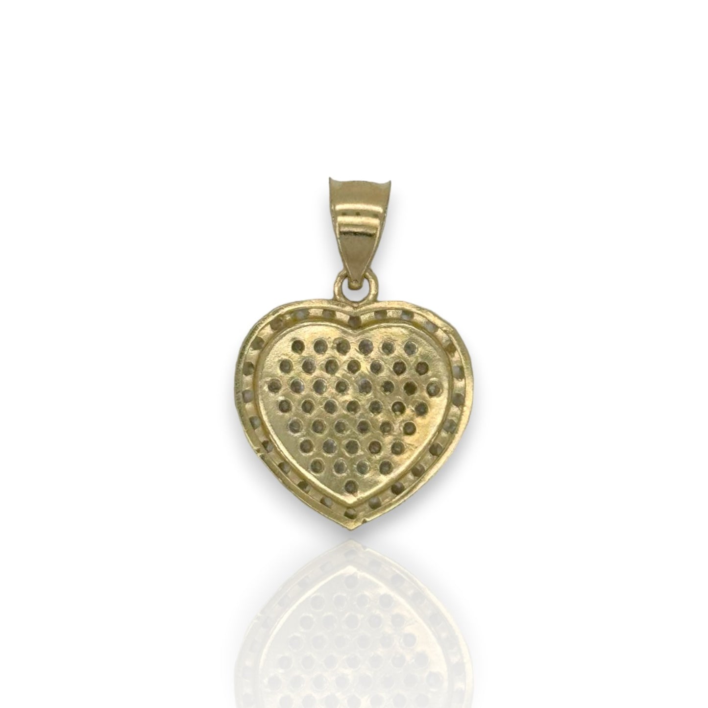 Heart Cz Pendant - 10K Yellow Gold