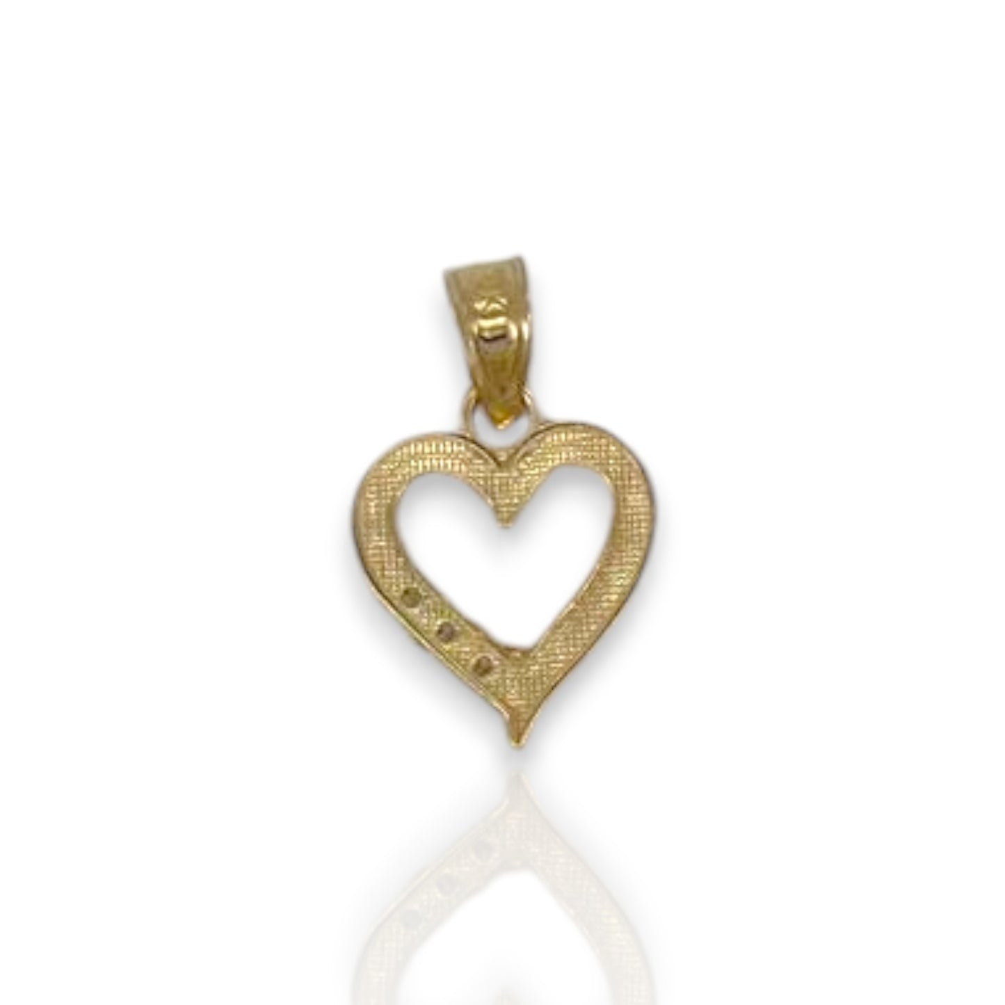 Heart Cz Pendant - 10K Yellow Gold