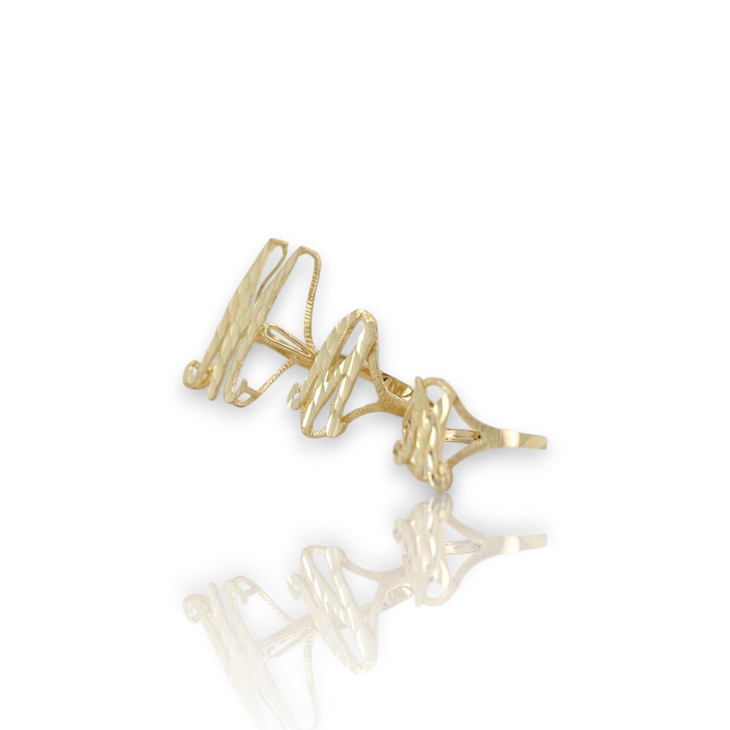 Initials Ring - 10K Yellow Gold