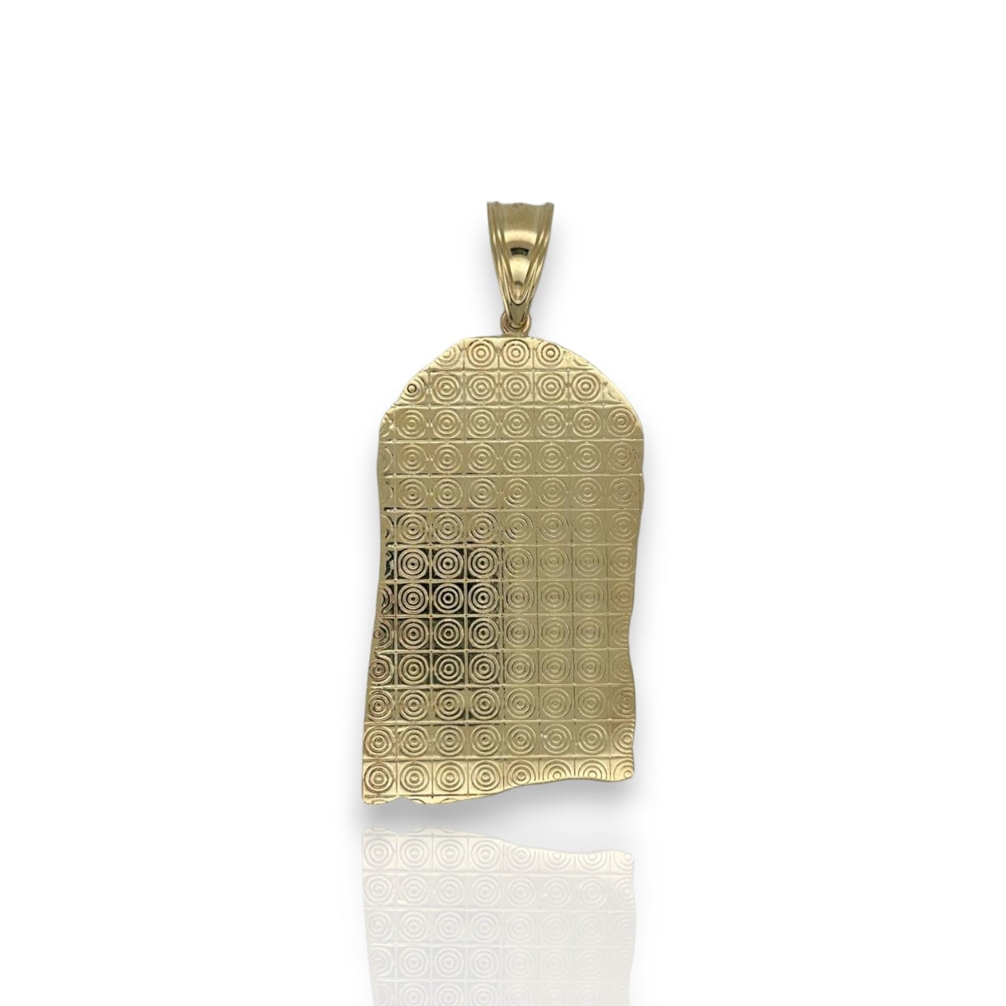 Jesus Head Two Tone Pendant - 14K Yellow Gold