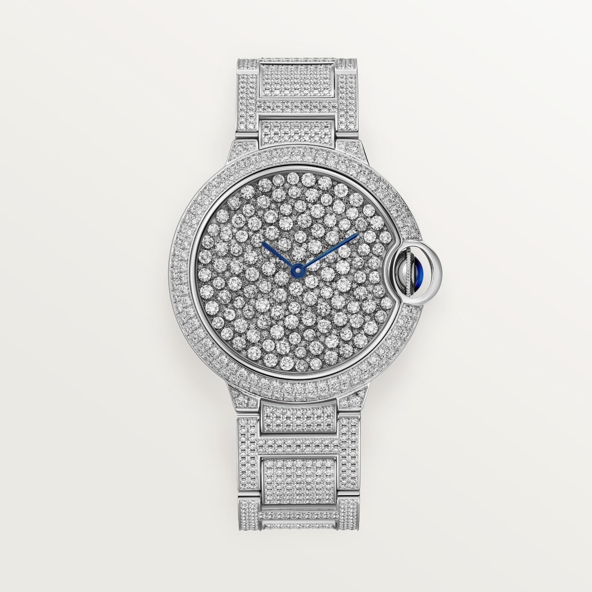 Cartier Ballon Bleu de Cartier HPI01514 - 37 mm White gold, White gold set with 476 diamonds (3.74 ct) Dial, White gold bracelet set